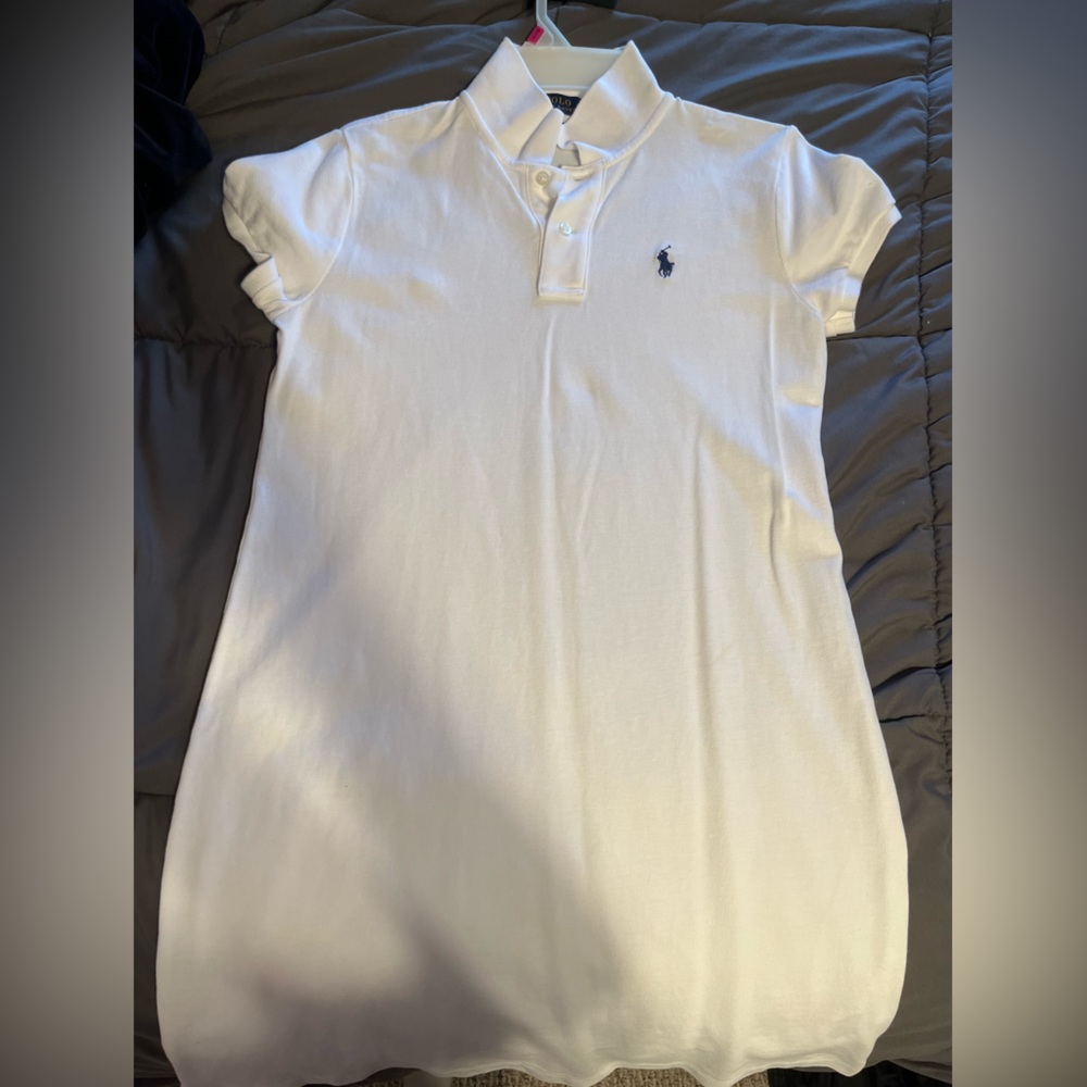 Ralph Lauren white collared polo dress size small